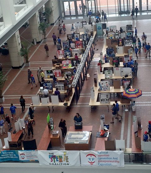 uspto's tweet photo. Recently at USPTO HQ, Chief of Staff Aiyer spoke on #STEM ed & #patents to young inventors exhibiting for #NICEE16. https://t.co/VRLcU269qj
