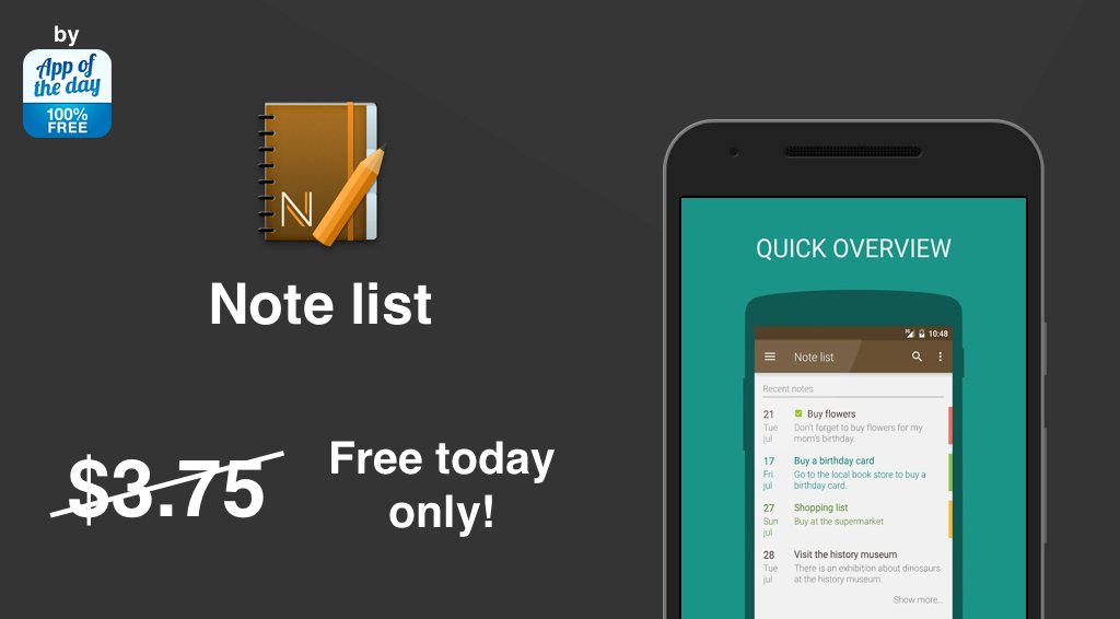 AppOfTheDay Android tweet media
