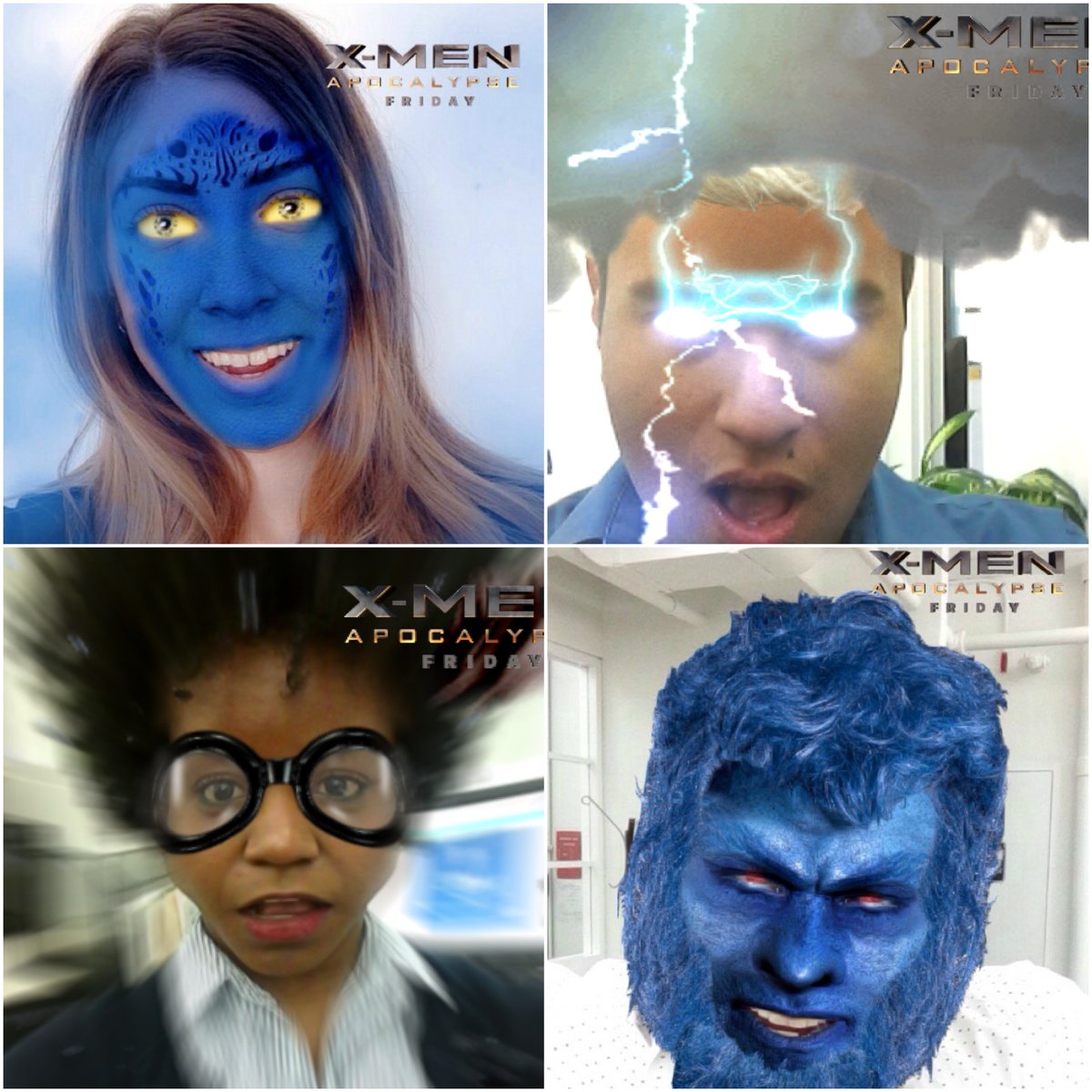 GeopathOOH's tweet image. #GeoPathTeam geeking out #XMenApocalypse #Xmen #nofilter! We did use a filter @Snapchat @XMenMovies