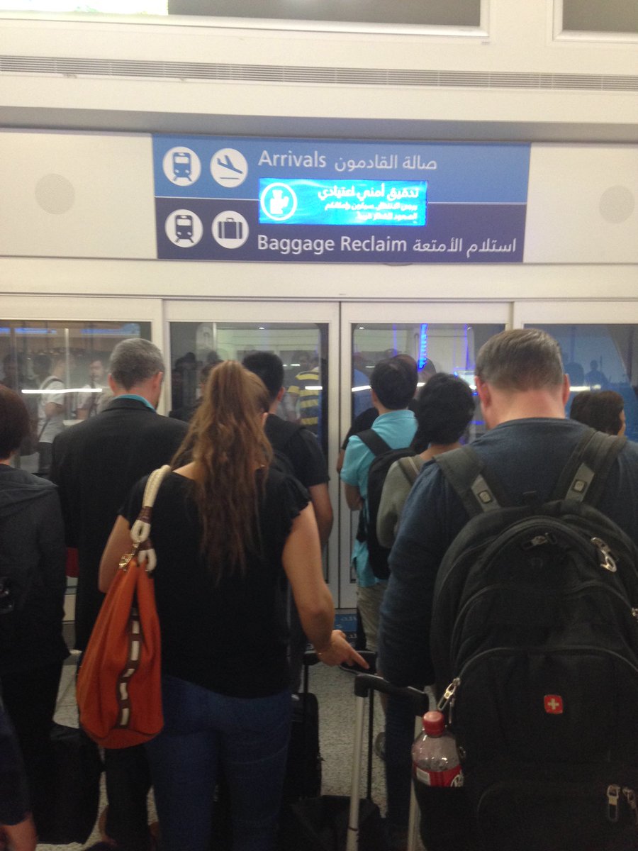 aadam767's tweet photo. Really? new terminal and u hav to wait in line for the worlds smallest train After an 8 hour flight. @DubaiAirports https://t.co/MhXAMyRDjS