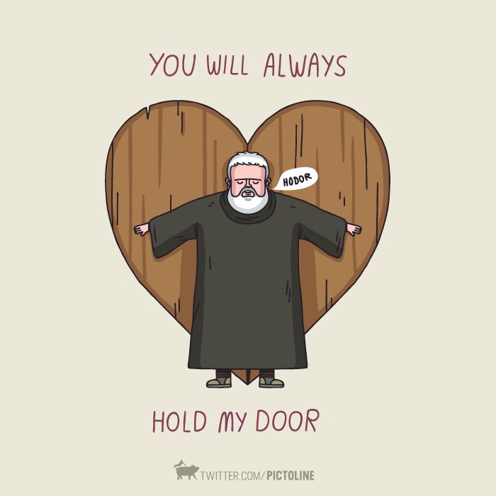 pictoline's tweet photo. Forever Hodor. :') https://t.co/QVhnFYa5Qo