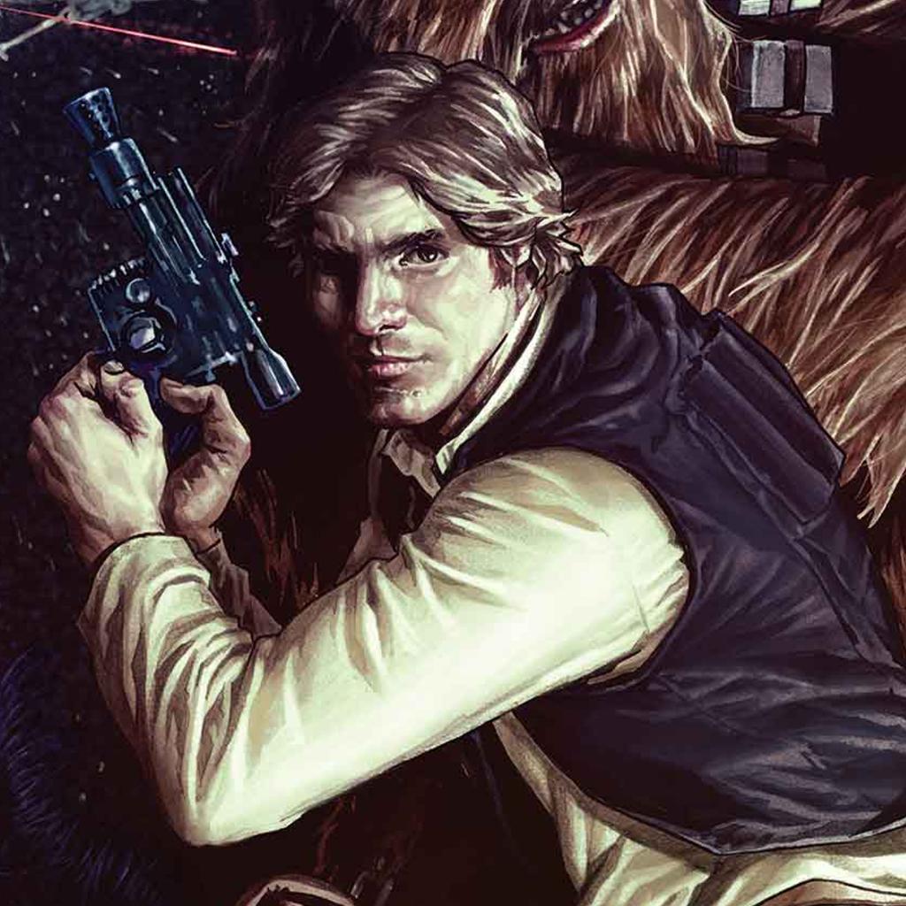 Marvel's tweet photo. Prep for the launch of a Han Solo comic series with @marjoriemliu and @MarkBrooksArt! https://t.co/WkV5x23FzH https://t.co/lYbWdk9ojI