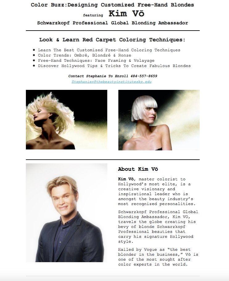 Beauty_Philly's tweet image. Come to the Color Buzz Event with Kim Vo! On 6/12, cost: $50, call 484-557-8659 to register! #colorbuzz #hair