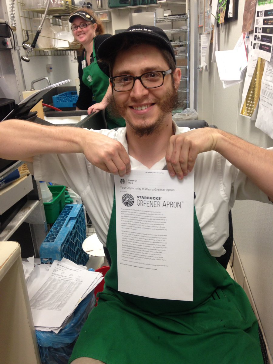 Paul signed up for The Greener Apron pilot! #sustainability #excellencein86 <a href="/EricLongSBUX/">Eric Long</a>