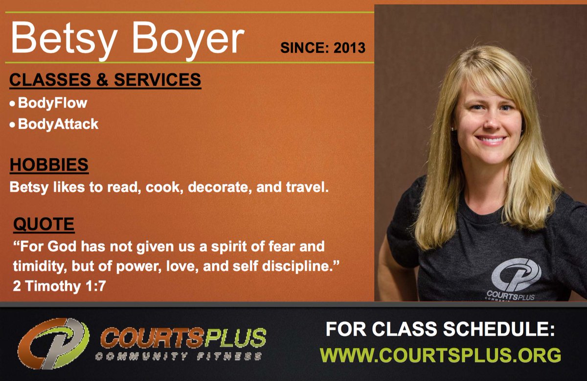 courts_plus's tweet photo. Mayโs #InstructoroftheMonth is Betsy! #CourtsPlus #GroupExercise https://t.co/flWUAxF27D