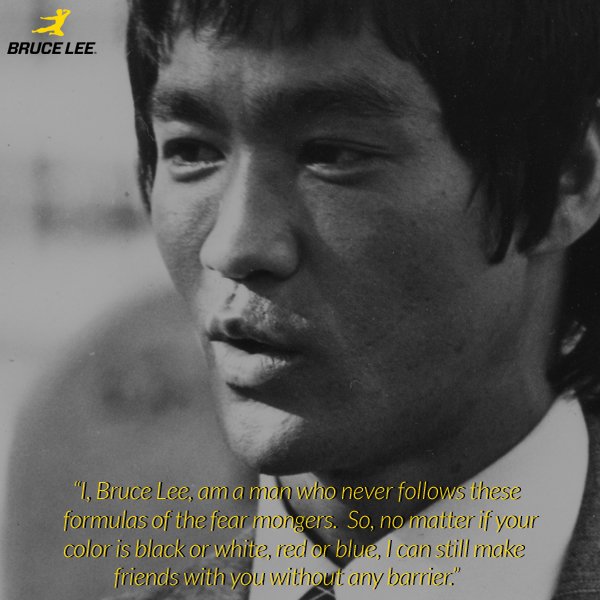 brucelee's tweet photo. "Under the sky, under the heavens, there is but one family."  #BruceLee #Freedom https://t.co/ynggJm9SR9