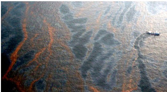 OrganicFacts_'s tweet photo. An oil spill from #shell's offshore #Brutus platform release 2,100 barrels of crude into the #GulfofMexico https://t.co/baTlUeYrRE