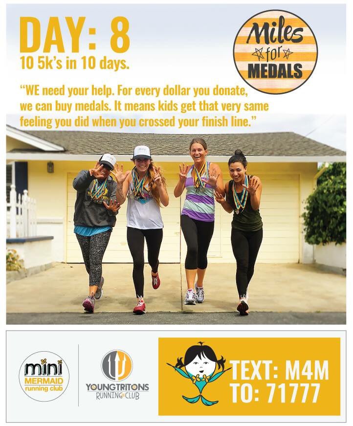minimermaids's tweet photo. Day 8! Text M4M to 71777 to help us reach our goal! #minimermaidrunningclub #youngtritonsrunningclub https://t.co/a6Bt5VQ6CC