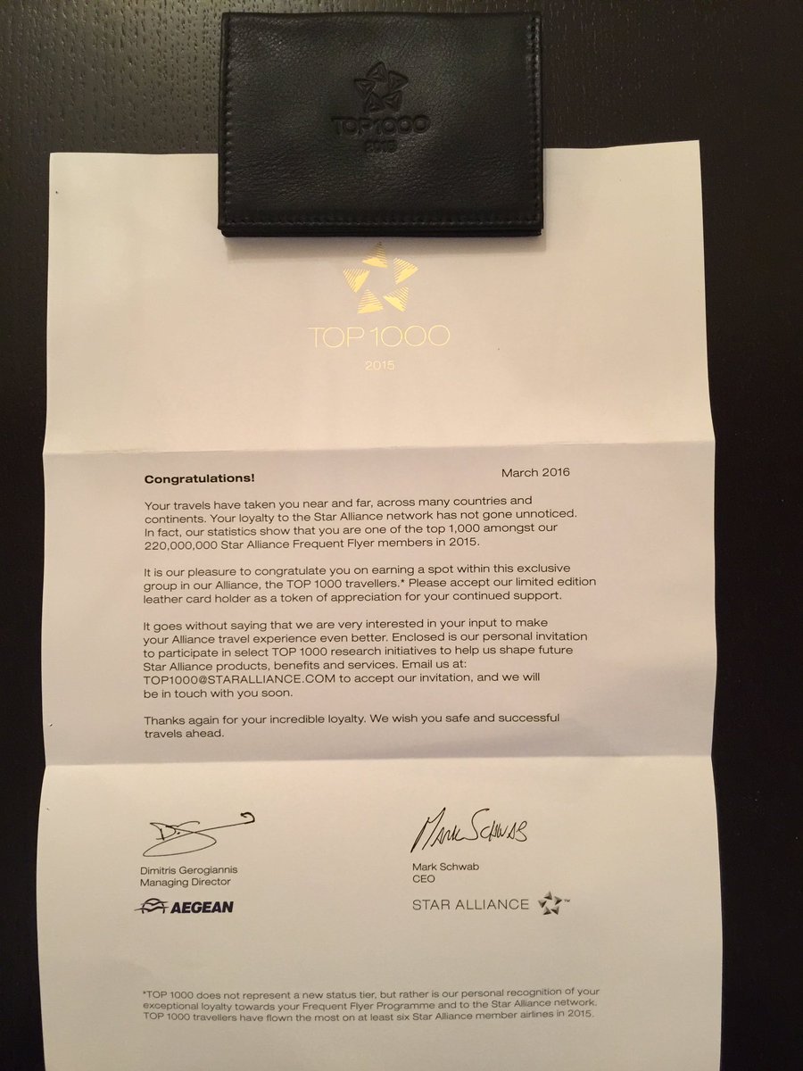 Top 1.000 Frequent Flyer <a href="/staralliance/">Star Alliance</a> for 2015. Special thanks to our partners worldwide and @SYSTEMSSUNLIGHT