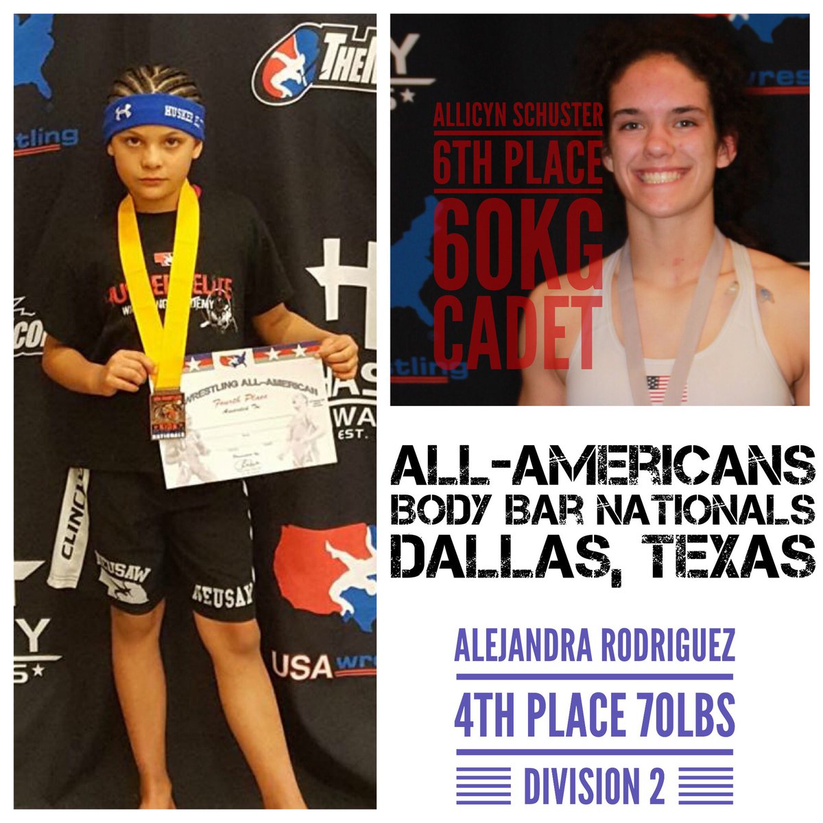 Alejandra Rodriguez &amp; @girlwrestlerNEB became AA's in Texas! <a href="/haileys_33/">Hailey Schiermeyer</a> was 2 matches away from AA Status.