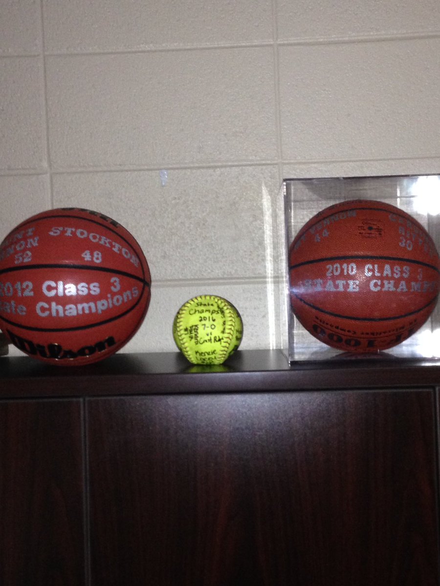 Proud to have a new State Championship ball to add to the mantel! Thanks girls! #BleedGreen