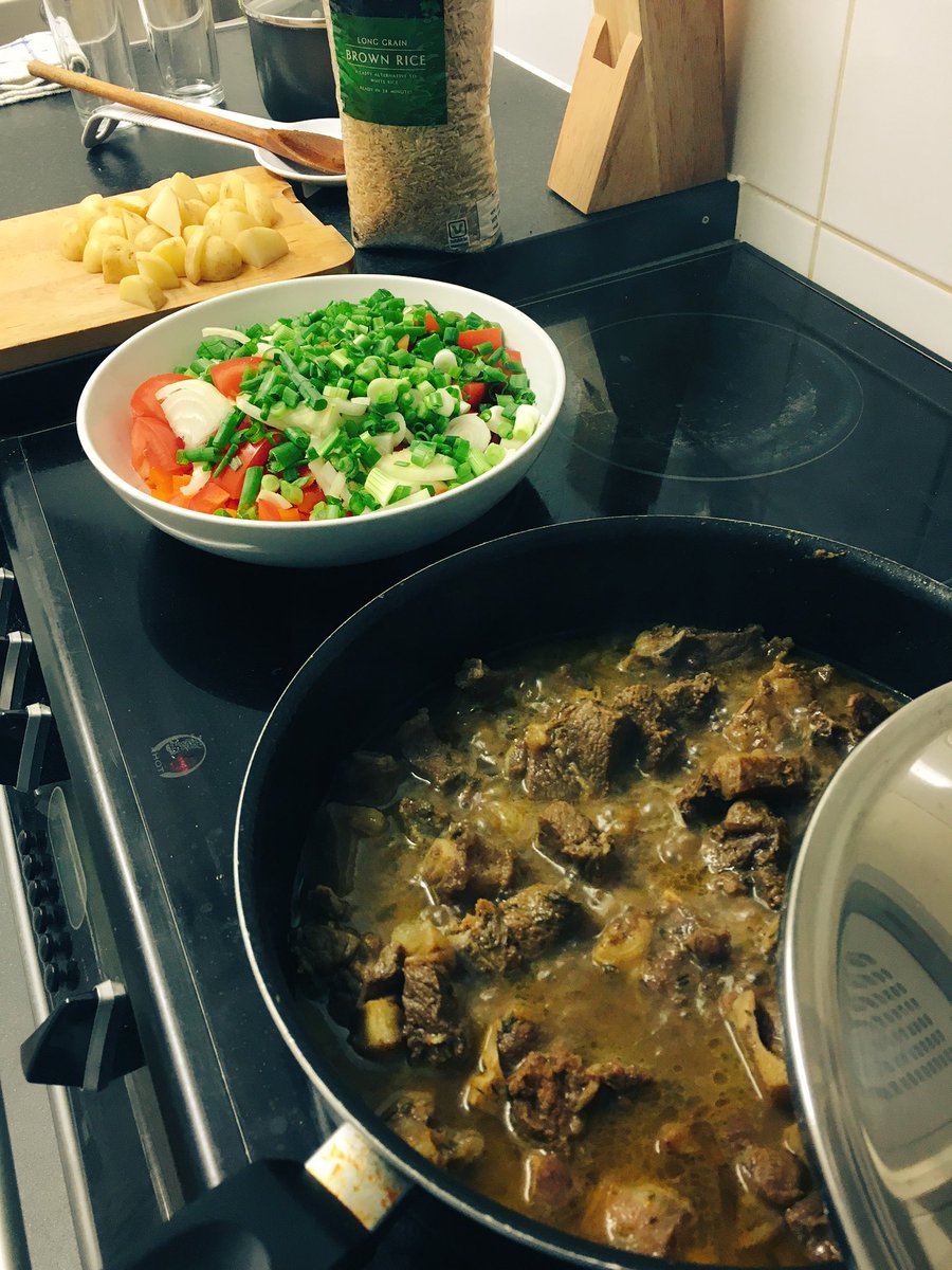 BOYADEE's tweet photo. Cook'n that curry goat 🐐 like a pro and I'm not even Jamaican. 
🇯🇲😆🙌🏾 https://t.co/9SDFOfGKA0