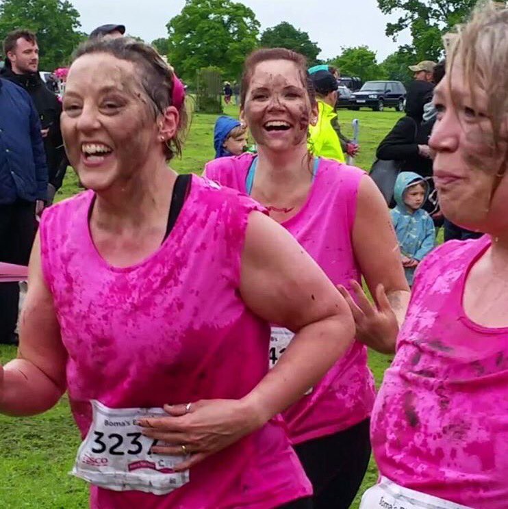 Certaslim's tweet photo. 8 stone down with #Certaslim and running in #race for life #PrettyMuddy. Well done Caroline Bevan !! https://t.co/FlsUNywKHQ