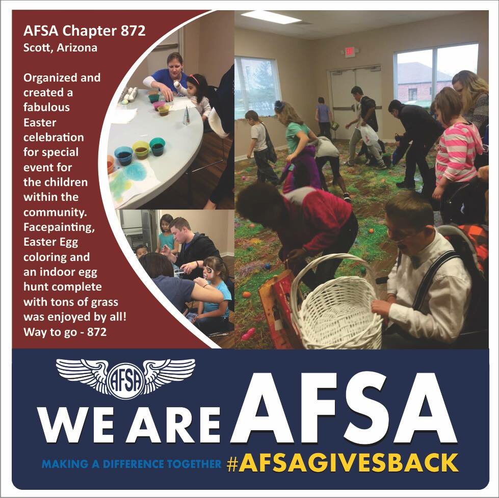 AFSAHQ's tweet photo. #AFSAgivesback Chapter 872 held an amazing indoor Easter Egg hunt for the children on base and their families! https://t.co/VTParO7bJw