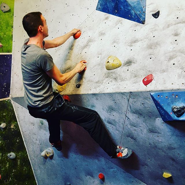 From @_samhodg55_ - Monday climb  #rockover #bouldering #manchester