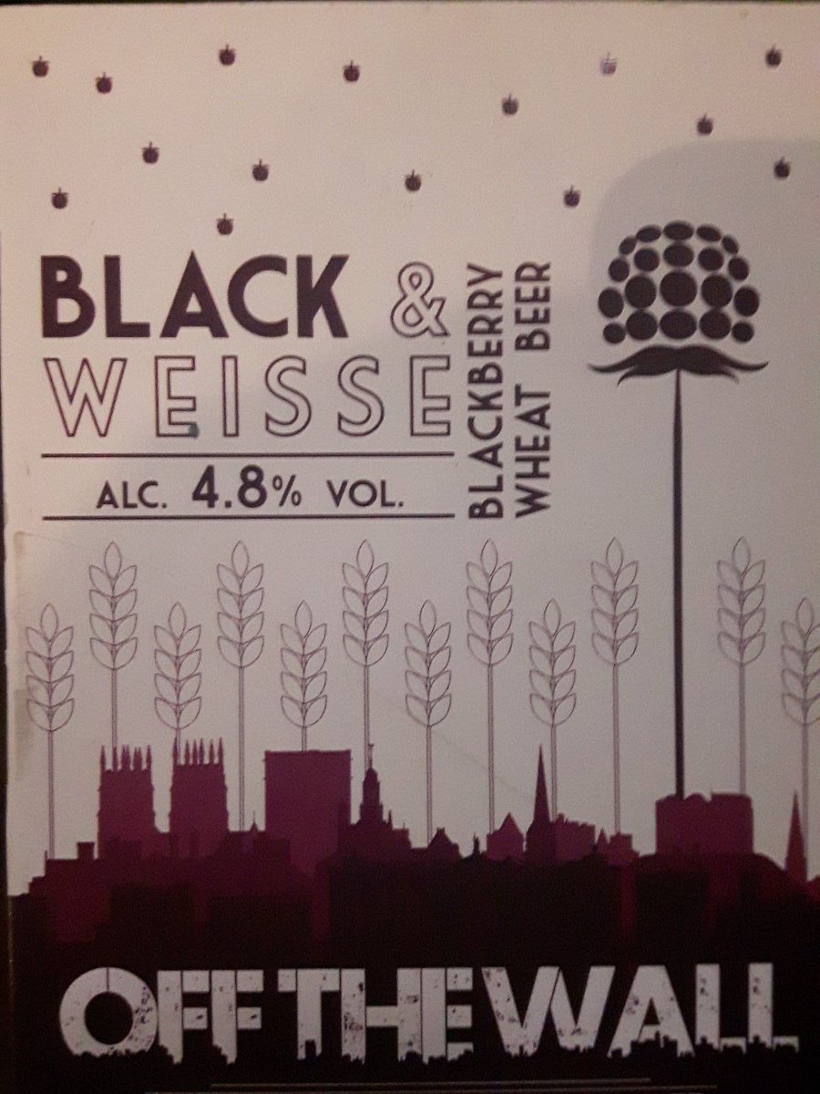 And now for something completely different blackberry wheat beer from <a href="/YorkBrewery/">York Brewery</a>'s Off the Wall #doncasterisgreat