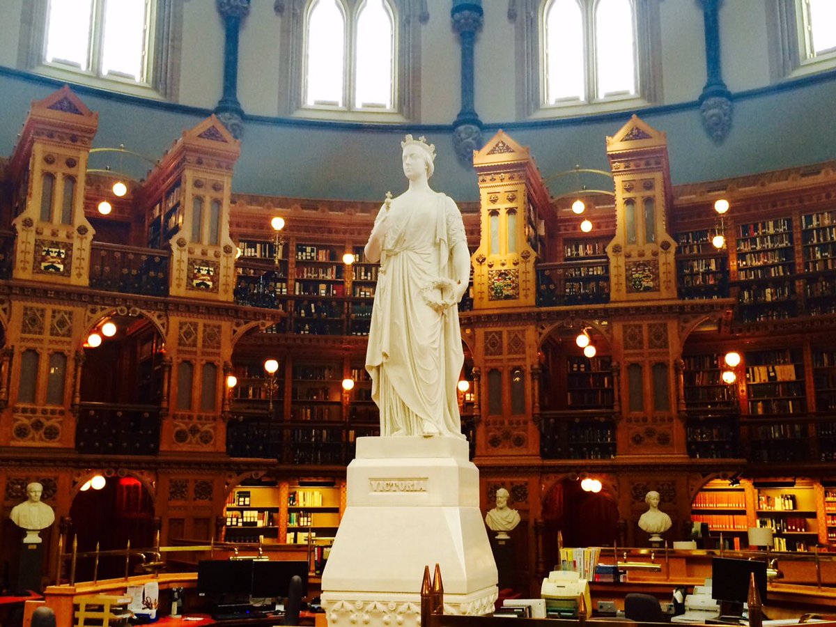 I hope everyone is enjoying a lovely #VictoriaDay. Her statue presides over the majestic Parliamentary Library
