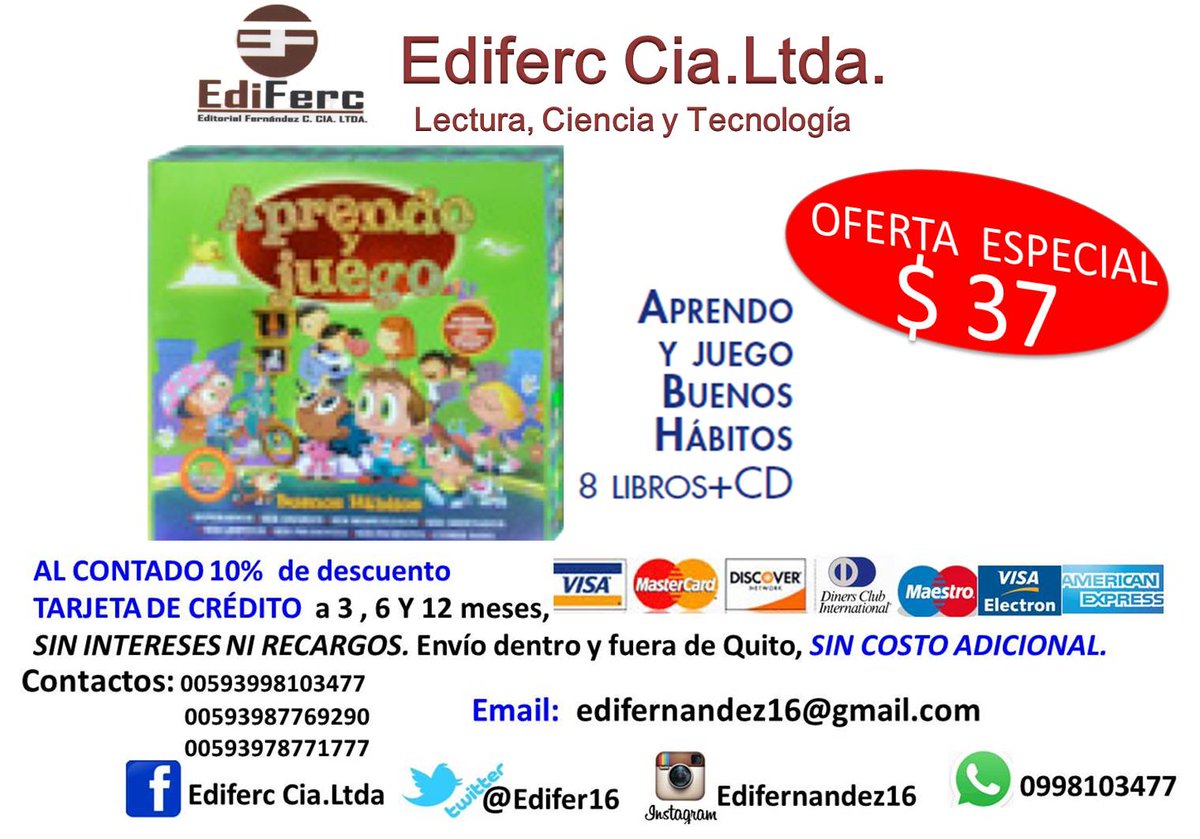 Ediferc16's tweet image. “Los libros curan la más peligrosa enfermedad humana: la ignorancia”. Compra los mejores libros para niños! SIGUENOS