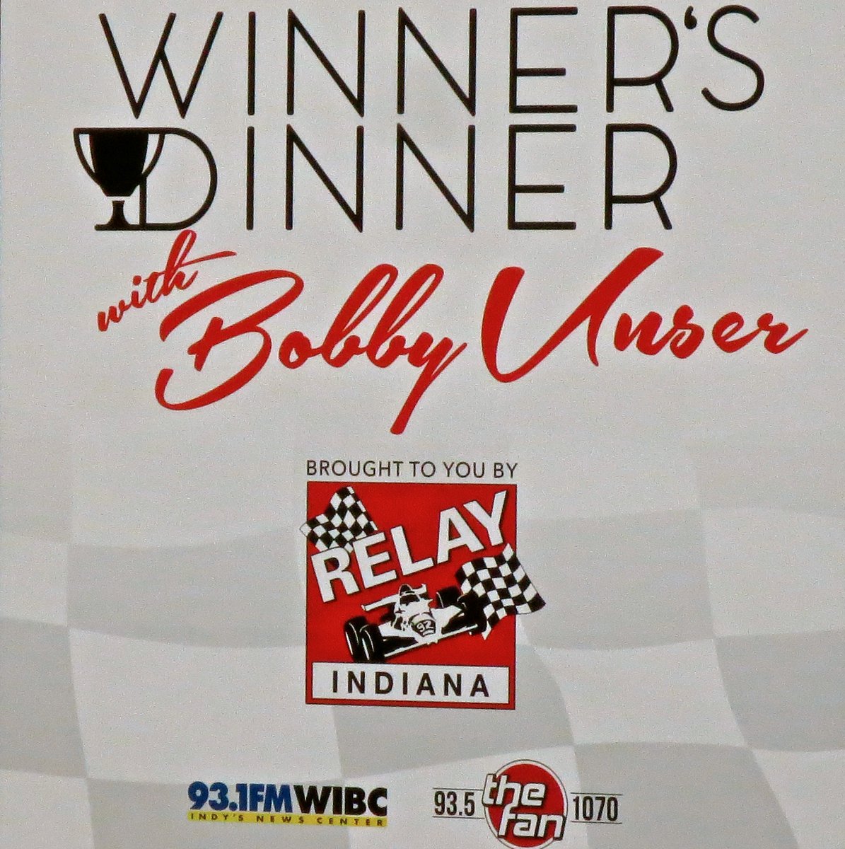 SHUNCK's tweet photo. Thanks @EmmisComm @1070thefan @93wibc #RelayIndiana for having Bobby Unser & Robin Miller - fun night! @IMS #Indy500 https://t.co/FbYgS2B4sH