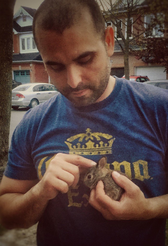 closedoordesign's tweet photo. Saved baby bunny from our cat. Is that good luck for 7 years. https://t.co/AleKXWVWrf