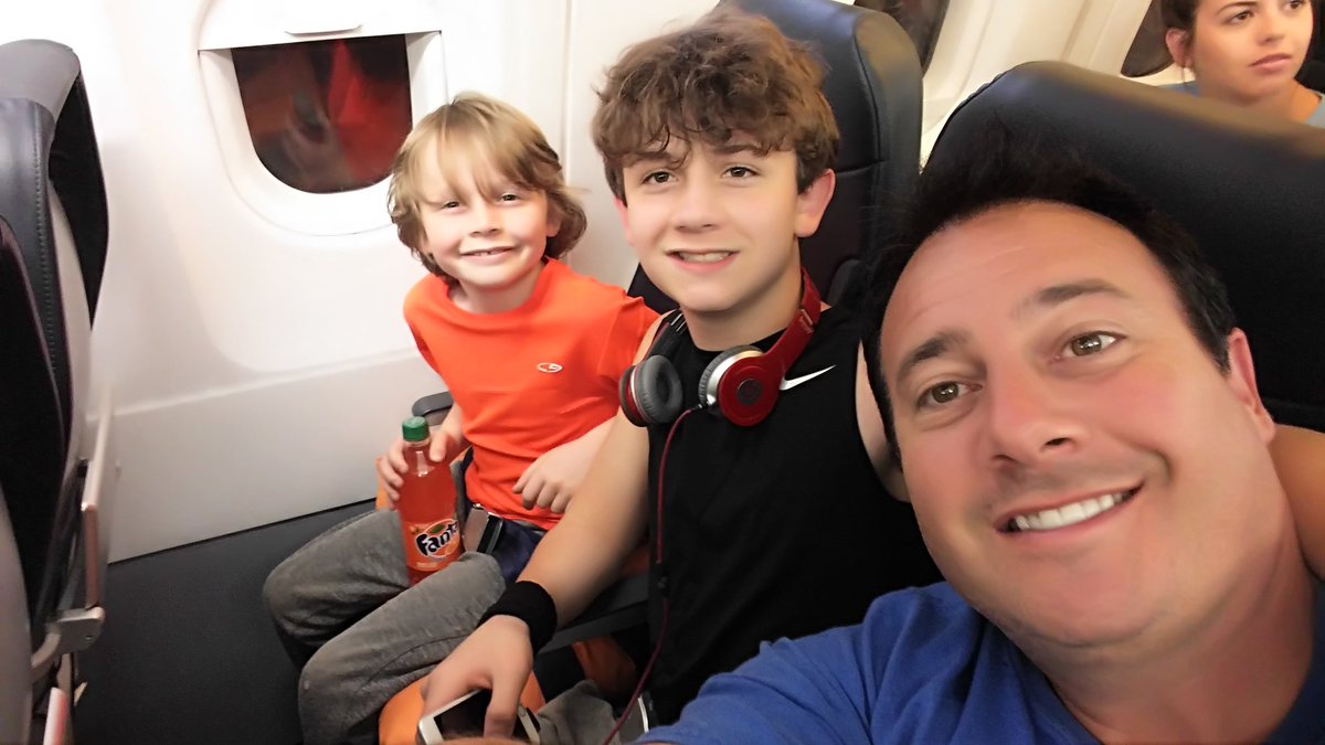 RobDeck's tweet photo. Flight number 55 on @SpiritAirlines for me tonight. This time with my boys! #ATL✈MCO . #isavedthousands #Orlando https://t.co/17LdvxQrng