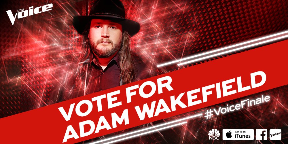 NBCTheVoice's tweet photo. If you want @adamwakefield to be named #TheVoice tomorrow night, RETWEET and vote. #VoiceFinale https://t.co/athZ821Jf7