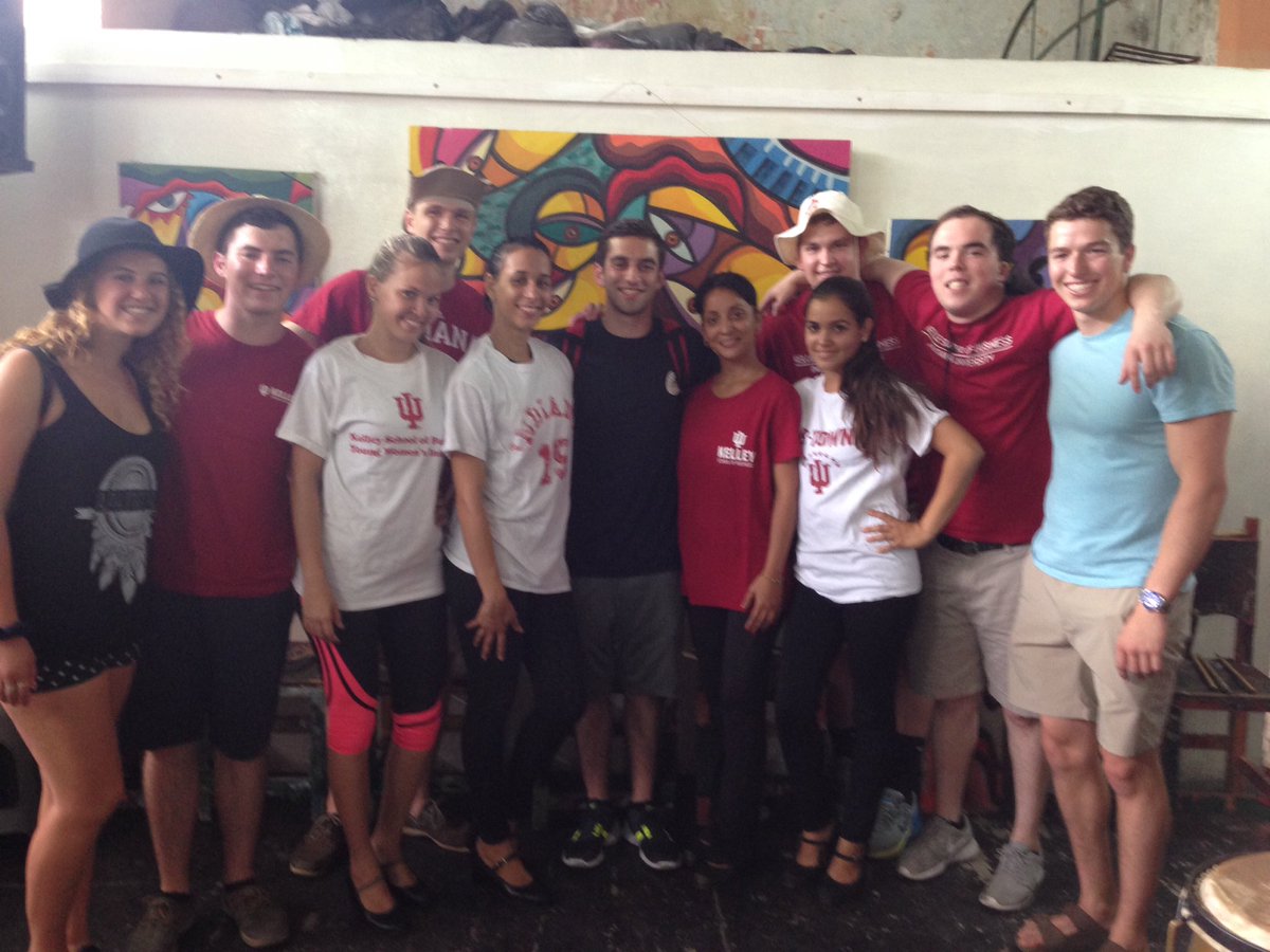 KSBStudyAbroad's tweet photo. Posing with the Cuban dance troupe after their performance - we gave them IU shirts too #busc272 https://t.co/HQ1JE5vUJn