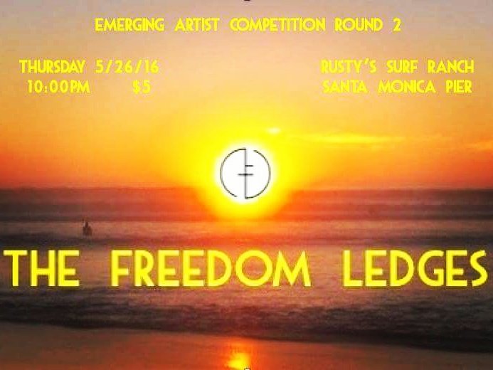 DeaconLedges's tweet photo. We've advanced to Round 2. Thursday @rustyssurfranch #emergingartistcompetition #SantaMonica https://t.co/7JKxmeel2s