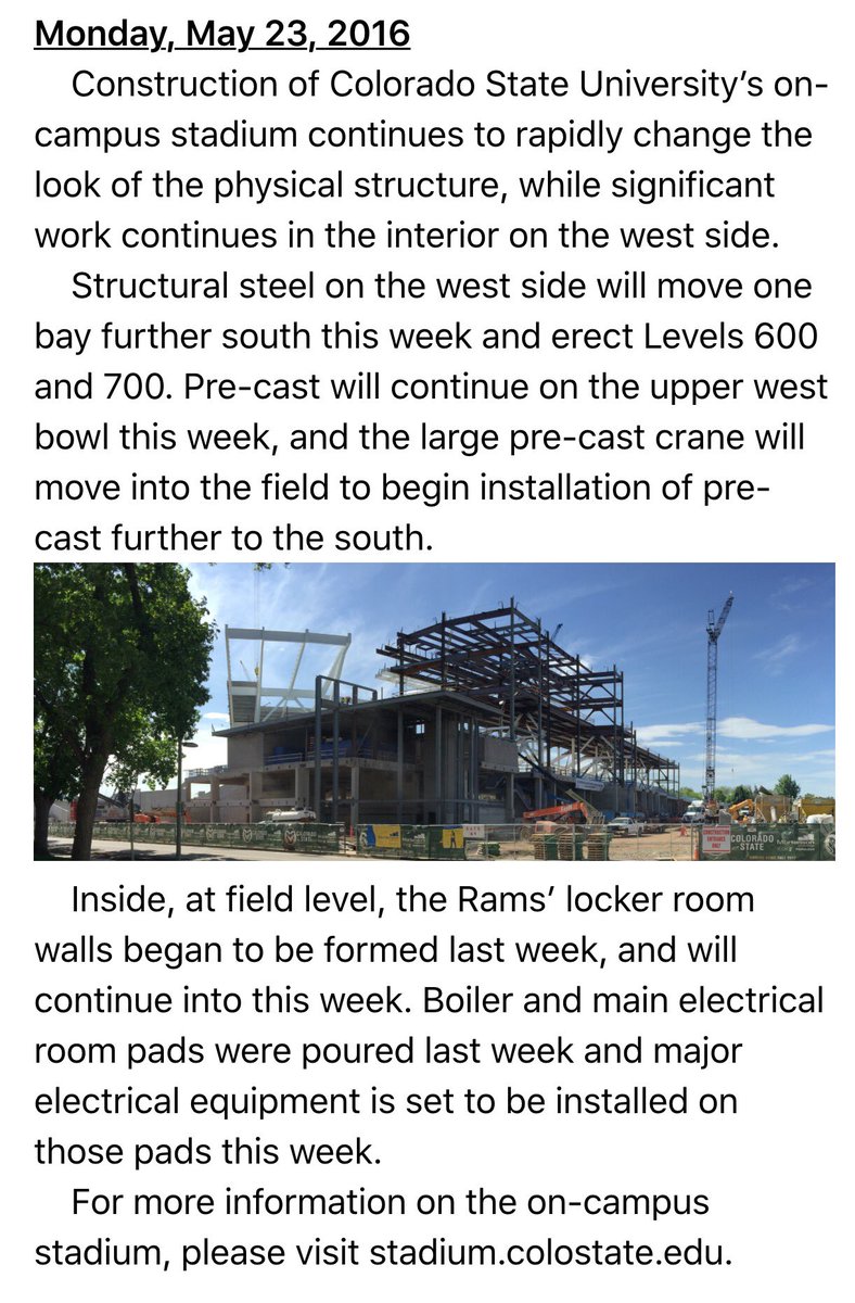 CSUFootball's tweet image. This week&apos;s stadium construction update includes news about steel, plus walls in locker room
stadium.colostate.edu