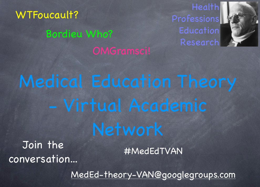 DuncanShrew's tweet photo. Anybody interested in #MedEd &amp; social theory (novice &amp; experts alike) please share &amp; join! DM for details &amp; access 🤓 https://t.co/gFuXzgvzf0