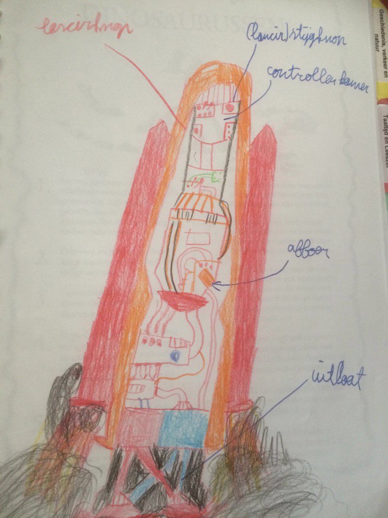 OliverHeldens's tweet photo. Throwback to many many years ago when I drew this fantastic rocket ship. https://t.co/yr36mkidEy