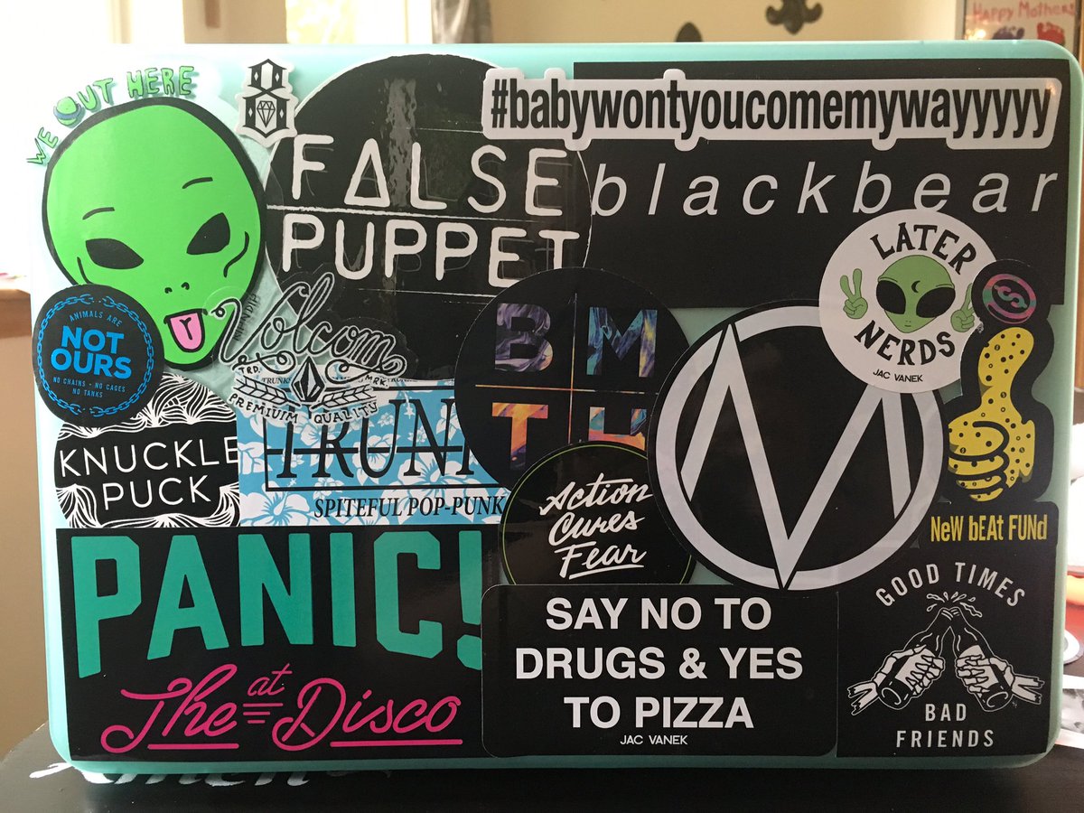 samantha_shon's tweet photo. when you've been stockpiling stickers for three years just for the day you get a macbook... https://t.co/2YCEwpDskT