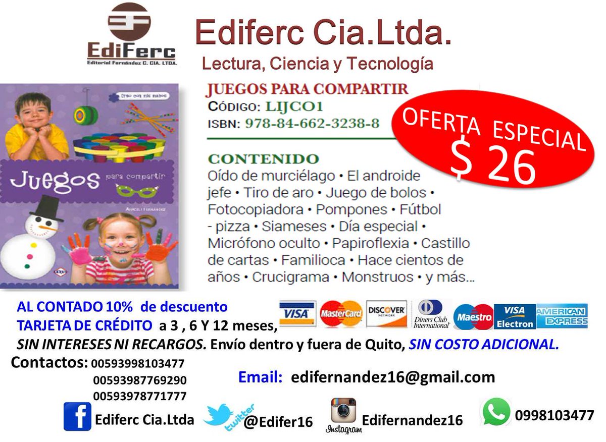 Ediferc16's tweet image. "Quien dice que leer es aburrido,es porque no ha encontrado el libro indicado".La mejor promoción en Día del Niño