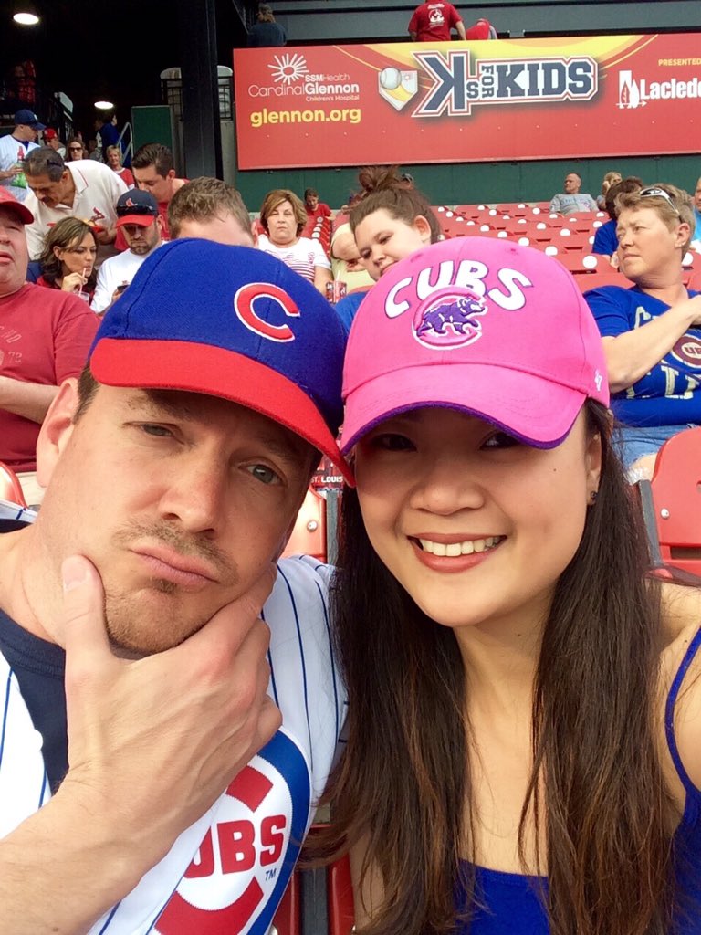Annebongha's tweet photo. Go CUBS!!! ⚾️ #Cubs #Cards #BuschStadium #stlcards #chicubs https://t.co/uE3Y9LiEBx