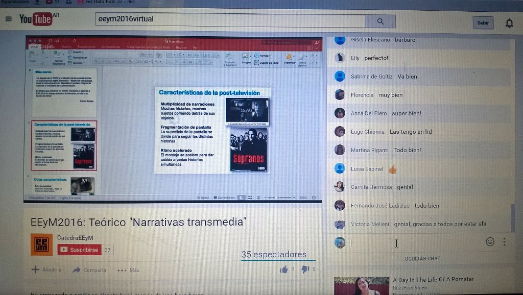 MairaPaez_'s tweet photo. #EEyM2016Virtual #Teo11Streaming bárbaro! Deberían implementar esto en varias cátedras https://t.co/7wSIyM7jVS