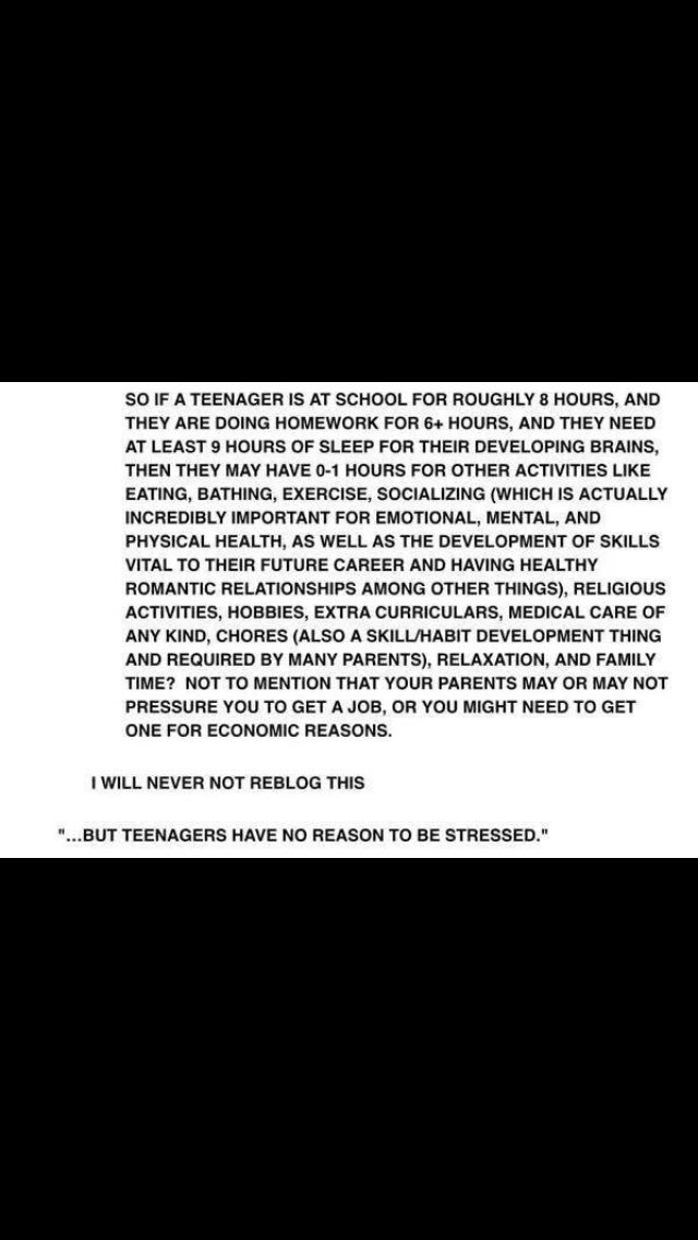 yourfeeIs's tweet photo. "but teenagers have no reason to be stressed" https://t.co/lifxtaku15