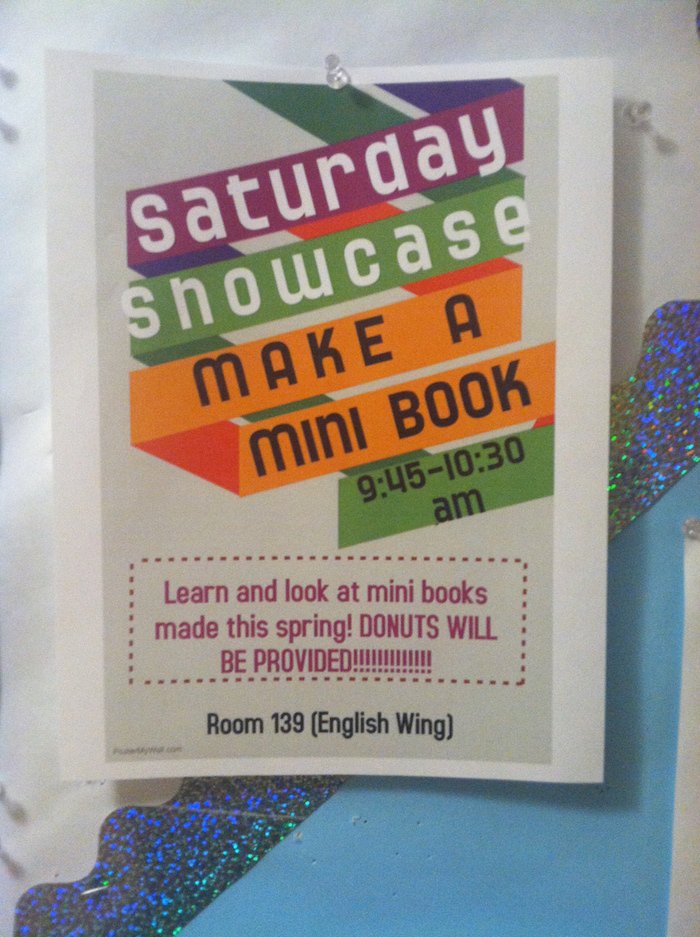 StMarkSaturdays's tweet photo. The Book Project: Sharing newfound knowledge (and donuts) in Saturday's Academic Showcase! Check it out! #smlearns https://t.co/ZYFa7f2dzT
