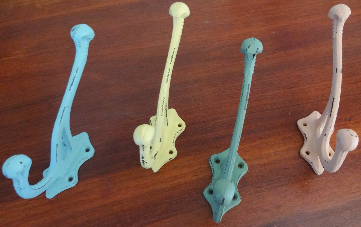 fidgetsinfo's tweet image. New into Store... Pastel Cast Iron Wall Hooks $10 each.Pack of 8 $65.00..Online or In store  fidgets.com.au