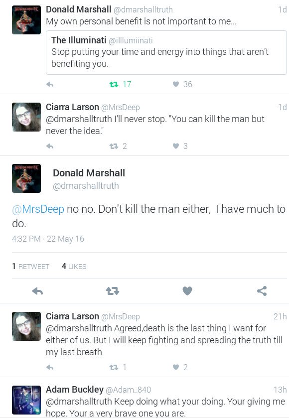 catmoonwarrior's tweet photo. #FreeDonaldMarshall #spreadtheword #stophumancloning #killvrill #deathtodrones #nevergetchipped #wespeakforthesilent https://t.co/E1UUO17oxr