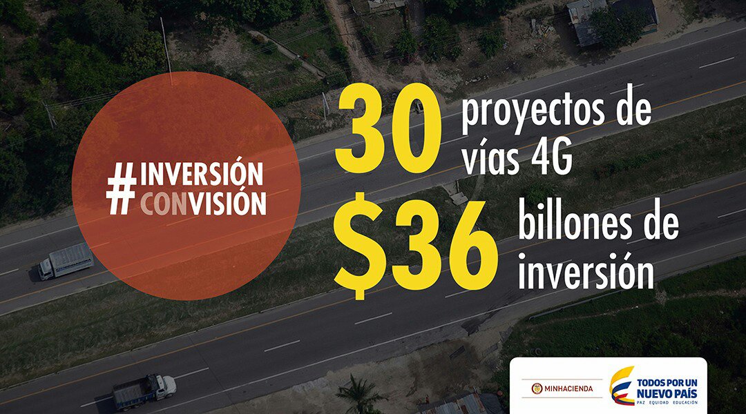 franciscovaca's tweet photo. 30 proyectos de vías 4G con 36 billones.de inversión #inversionconvision https://t.co/NwB0ZhaYeE