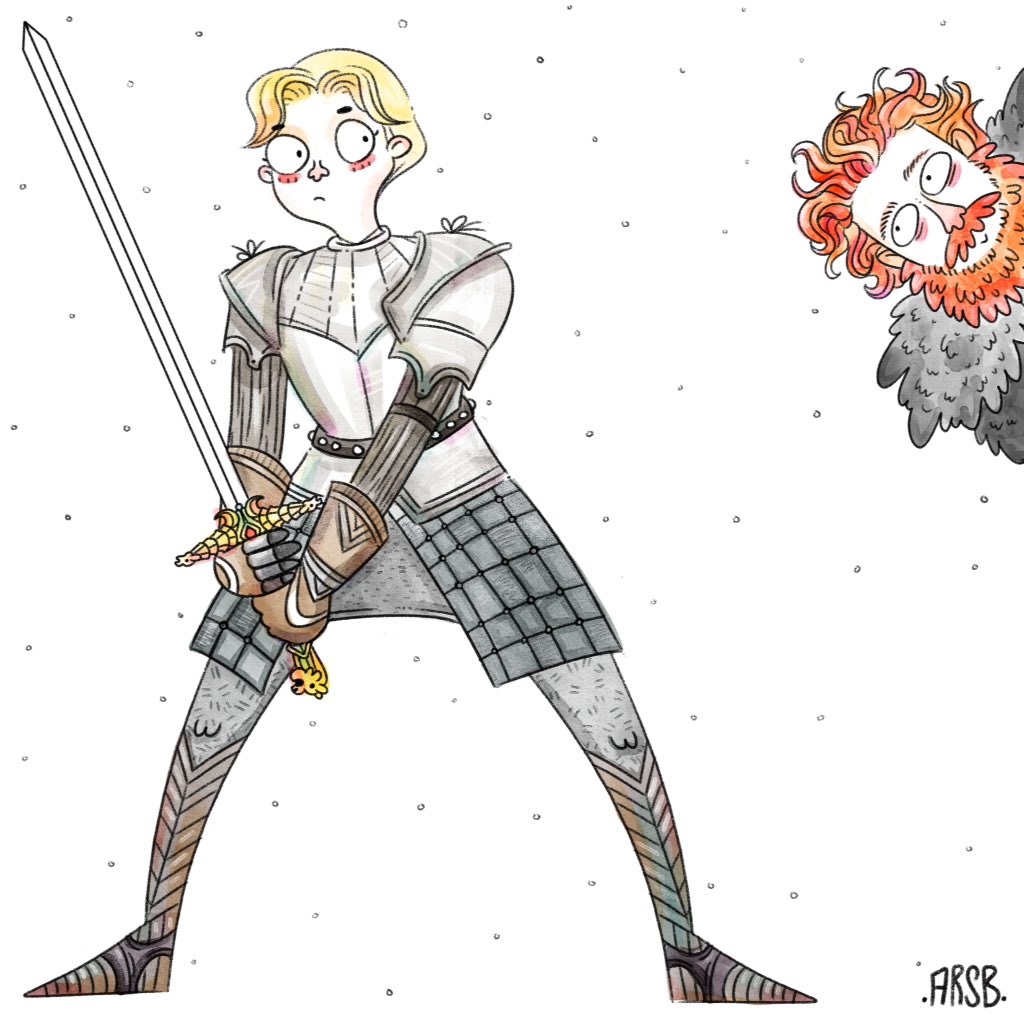 killer_kitsch's tweet photo. #GameofThrones Brienne and Tormund by ARSB https://t.co/MFA9KsD0sn