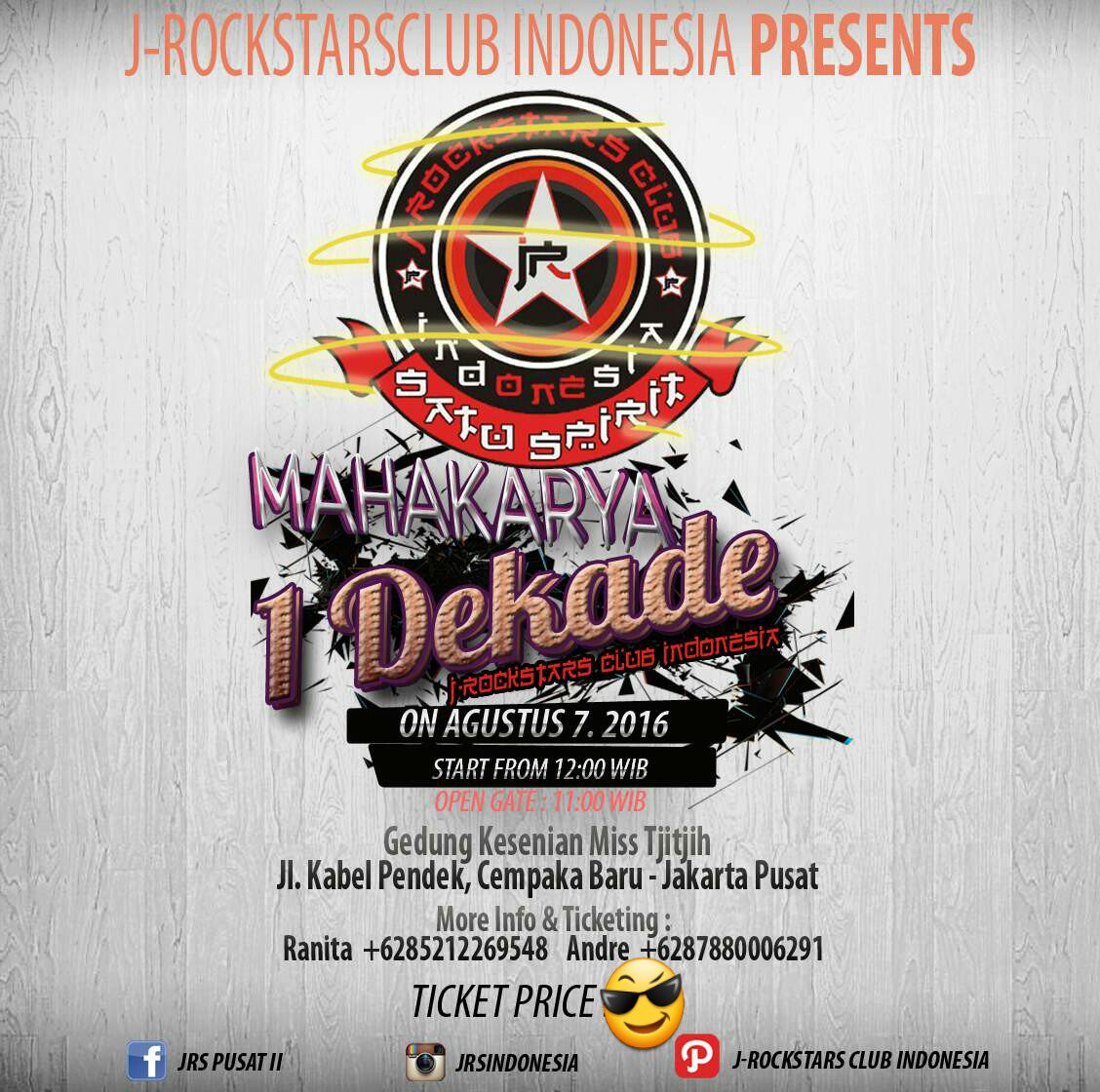 Di acara ini,penampilan siapa yg paling kamu tunggu??? 😆 #MenujuMahakarya1Dekade <a href="/JRsIndonesia/">J-Rockstar Indonesia</a>