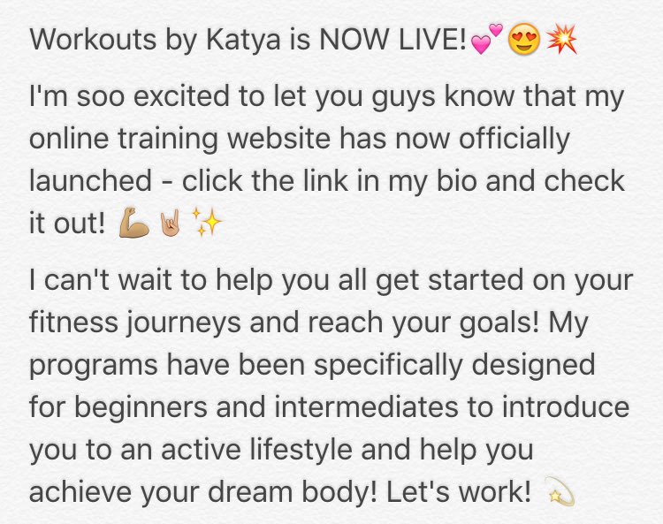 katyaelisehenry's tweet photo. #WORKOUTSBYKATYA is FINALLY HERE ✨ https://t.co/ELG63UtvZ3