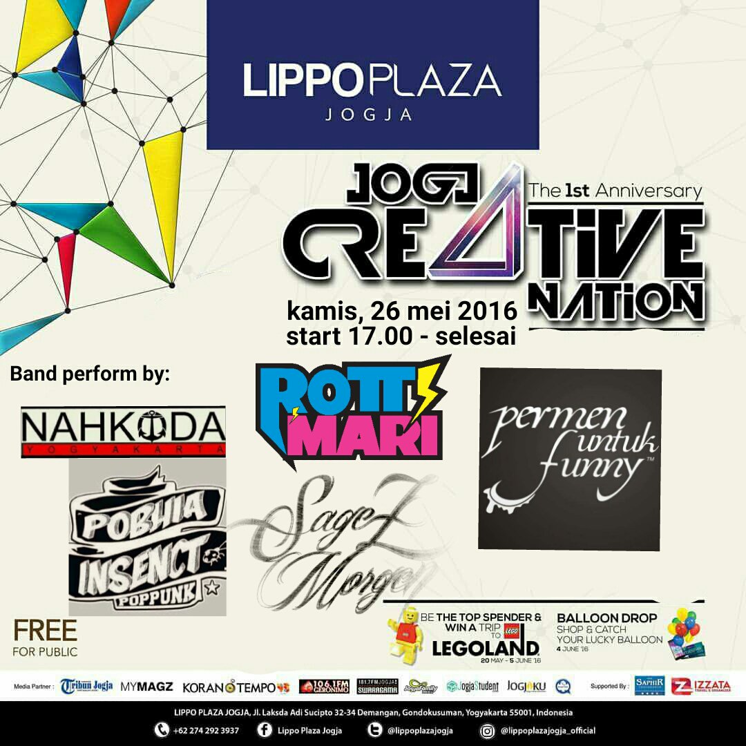 Kamis malam kami perform di <a href="/lippoplazajogja/">Lippo Plaza Jogja</a> bareng band2 keren, be there guys