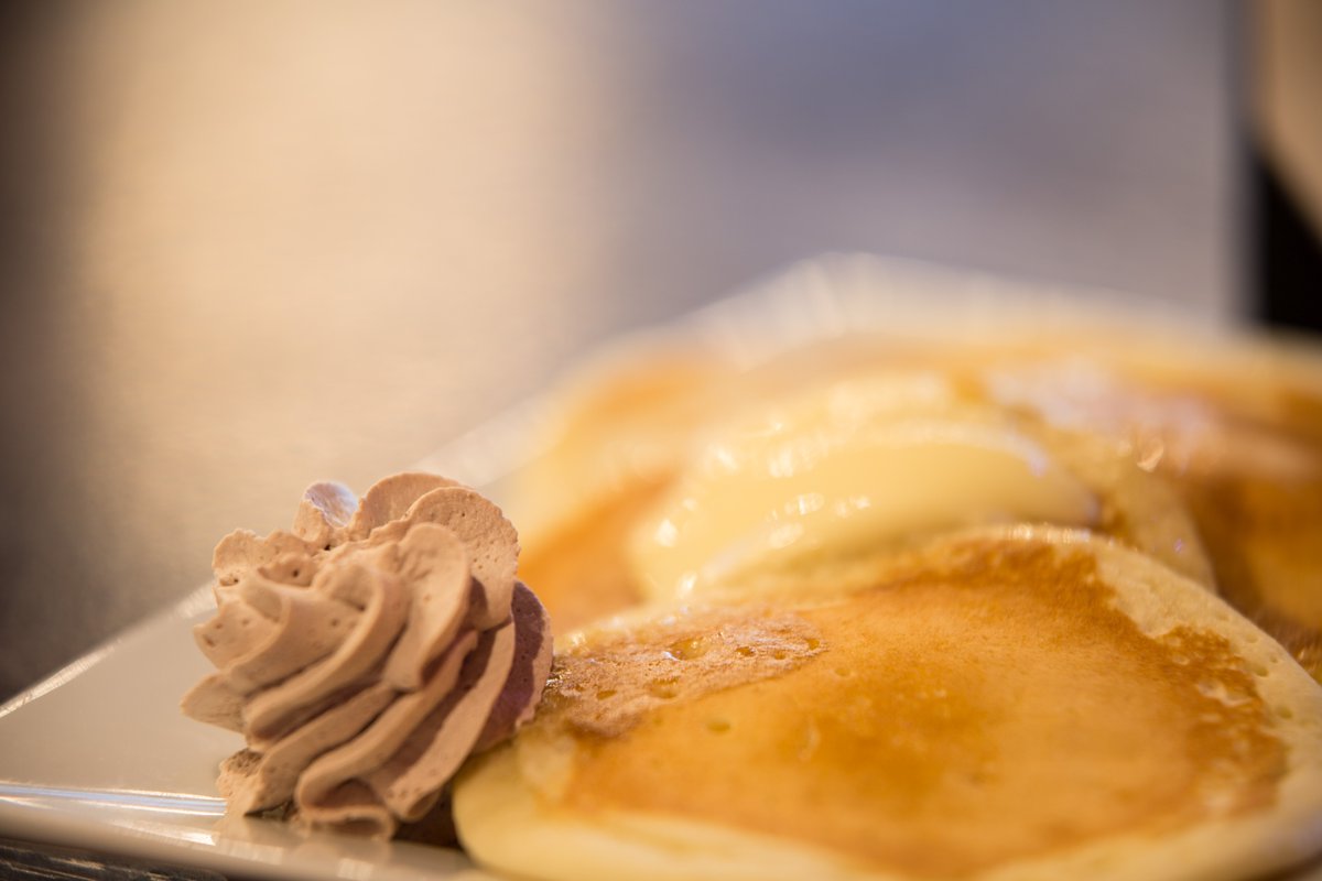 Yup pancakes with REAL maple Syrup every day till 10am