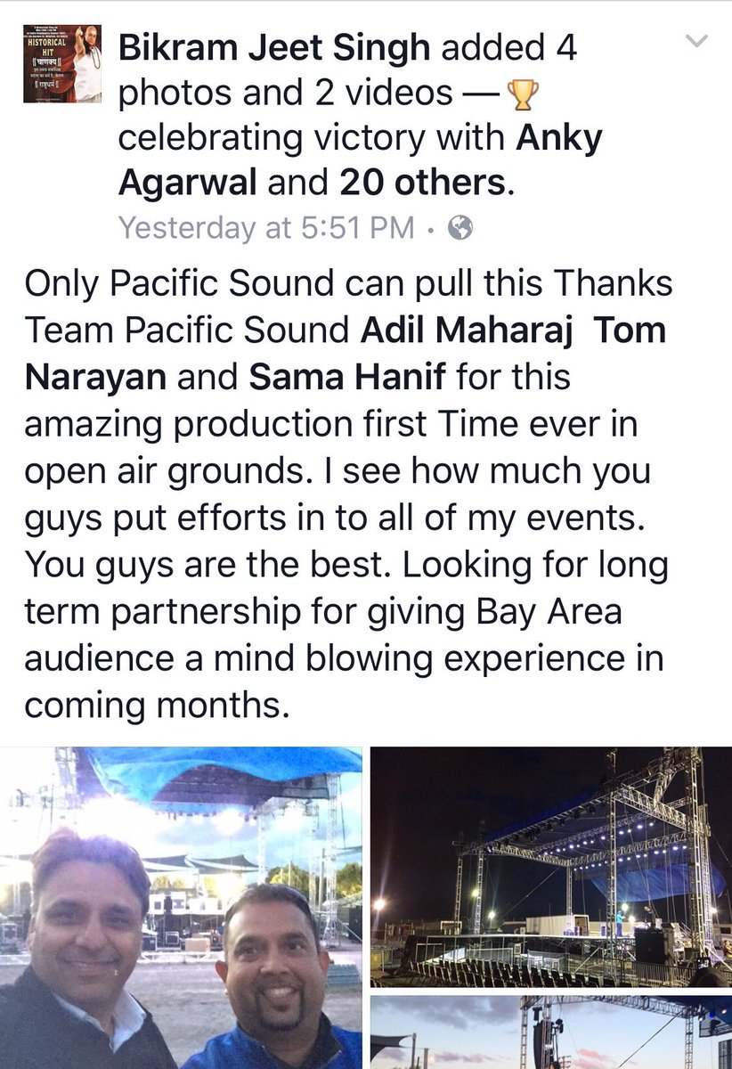 PacificSoundpro's tweet image. Statement's like this talks for itself, Thank you @BollyEvents @FarOutAkhtar @paponmusic @KClear9 @SamaHanif