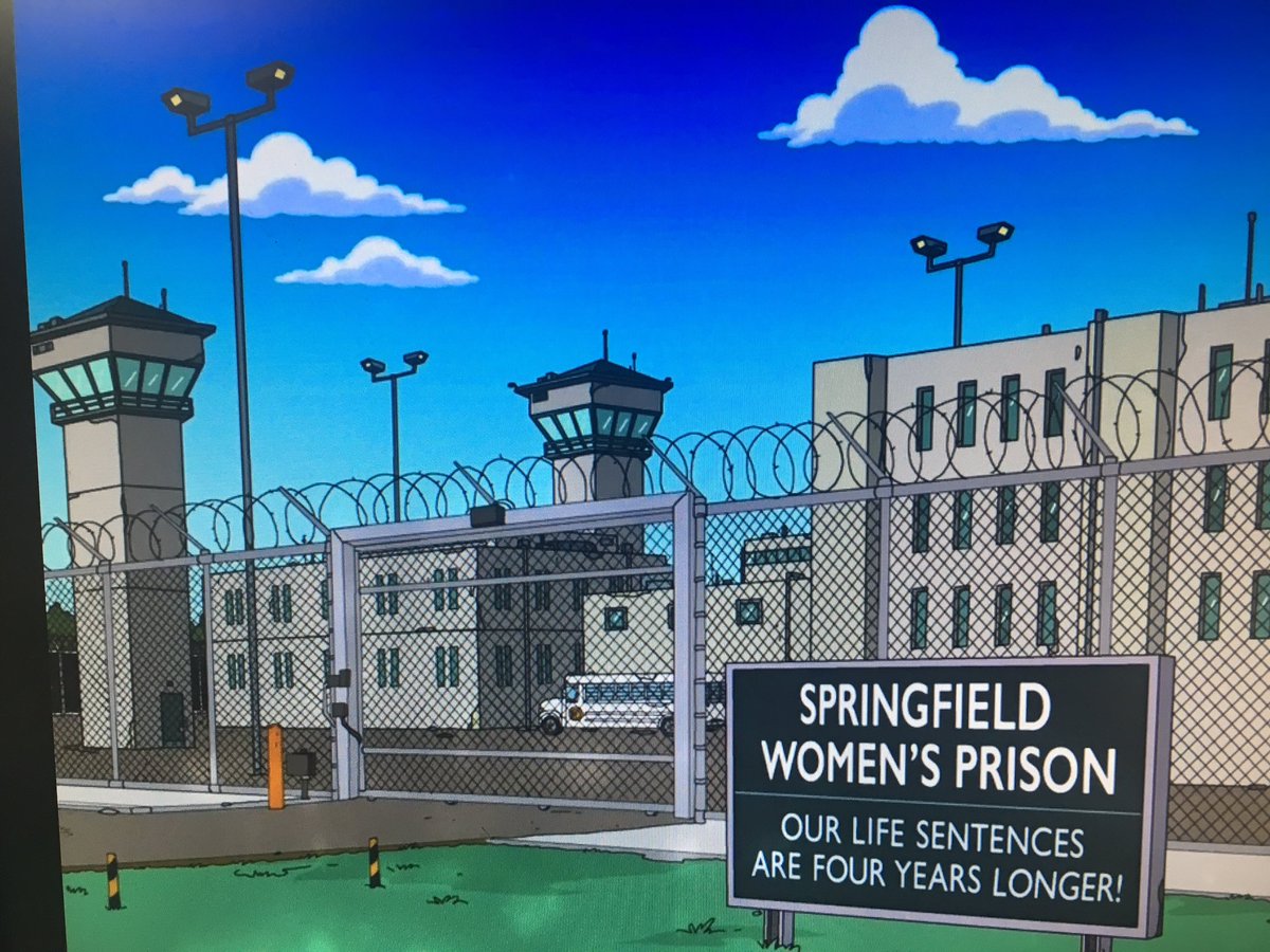 inationcorp's tweet photo. Marge Simpson gets sent to Springfield prison the sad fact is this is not funny for millions of Americans citizens https://t.co/7IL8dFV1su