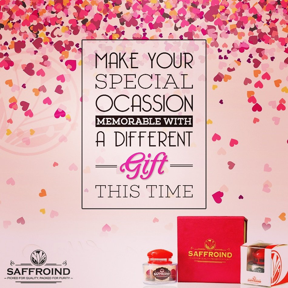 Saffroind's tweet photo. Bring home a Saffroind #GiftPack &amp; make your #lovedones feel #special: https://t.co/ZMbz1G1A6r #saffron #kesar https://t.co/MaAsI1lJqE