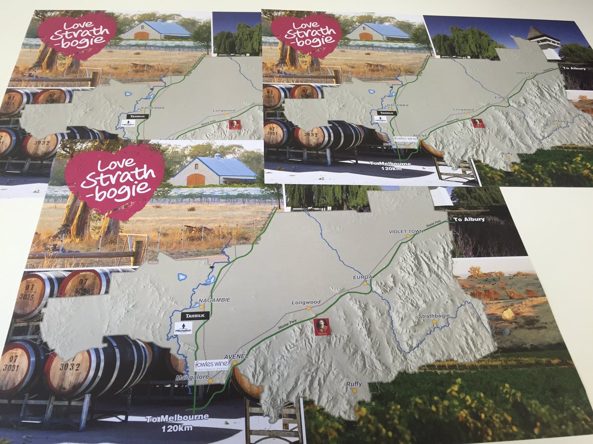 Brand new winery maps for @StrathbogieShir <a href="/GoodFoodWine/">GoodFood&WineShow</a> <a href="/MitcheltonWines/">MitcheltonWines</a> <a href="/TahbilkWinery/">Tahbilk Wines</a> <a href="/FowlesWine/">Fowles Wine</a> <a href="/Maygarshill/">Jenny Houghton</a>