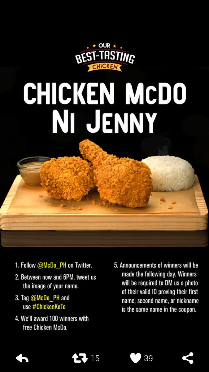 atinjhen's tweet photo. @McDo_PH #ChickenKoTo
https://t.co/L16cO6gPVm